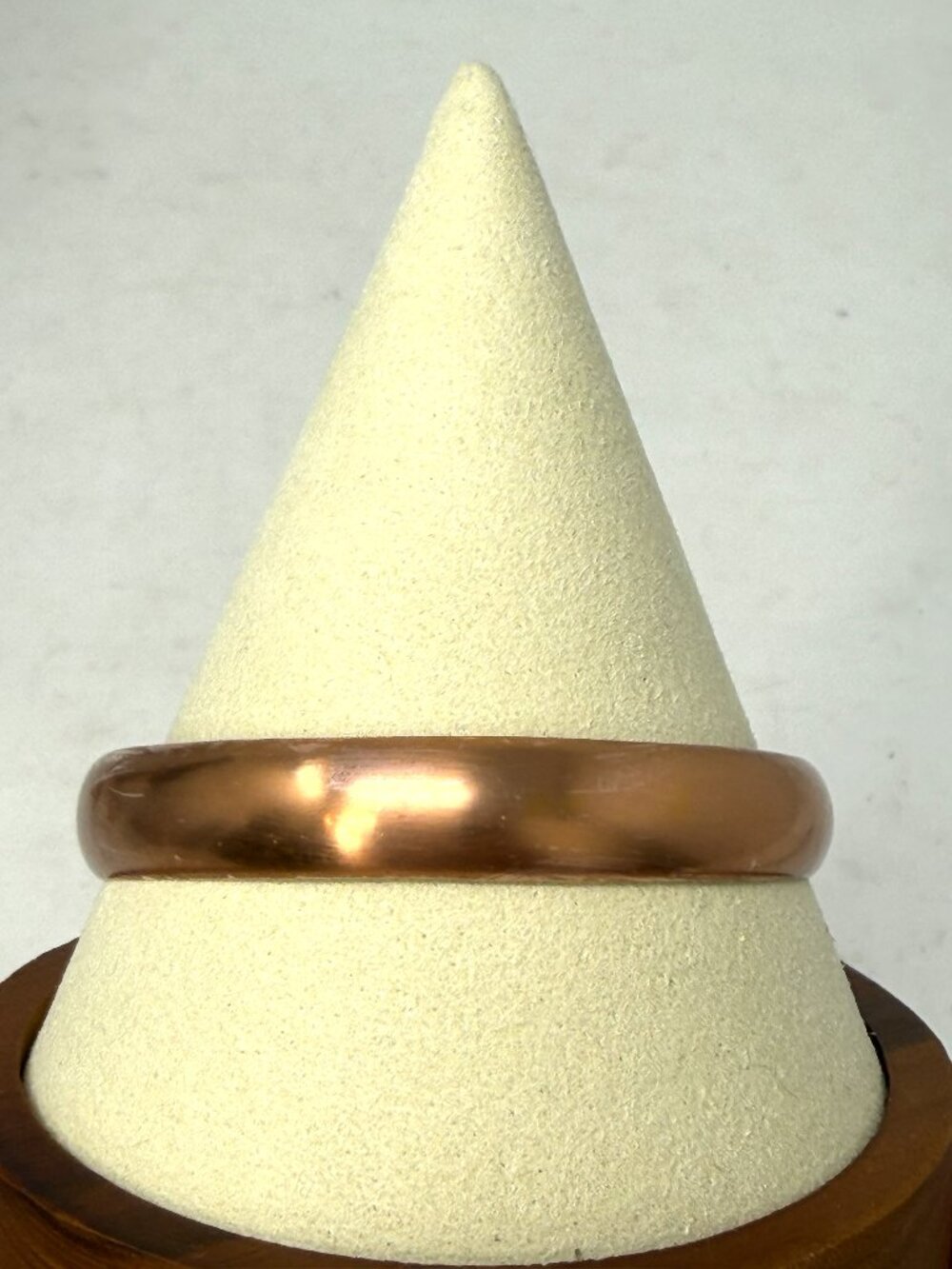 Vintage Copper Bangle Bracelet Signed AC 44.1g Wide Rounded Cuff